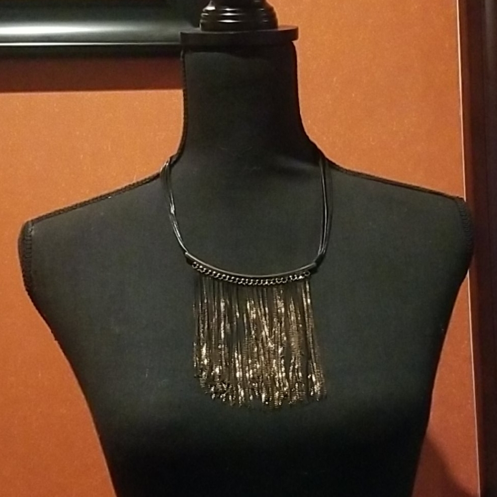 Black and Gold 20 inch Necklace